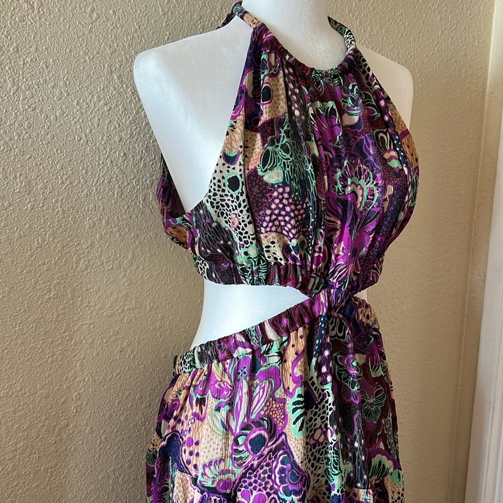 A.L.C Silk Waverly Orchid Dress Size 12 - Picture 8 of 12